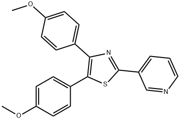 Pyridine, 3-[4,5-bis(4-methoxyphenyl)-2-thiazolyl]- 结构式
