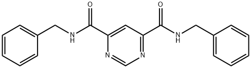 4,6-Pyrimidinedicarboxamide, N4,N6-bis(phenylmethyl)- 结构式