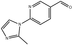 3-Pyridinecarboxaldehyde, 6-(2-methyl-1H-imidazol-1-yl)- 结构式