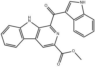 1-(1H-吲哚-3-羰基)-9H-吡啶并[3,4-B]吲哚-3-甲酸甲酯 结构式