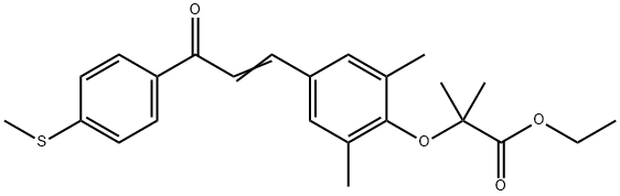 ethyl 2-(4-(3-(4-methylthiophenyl)-3-oxoprop-1-enyl)-2,6- 结构式