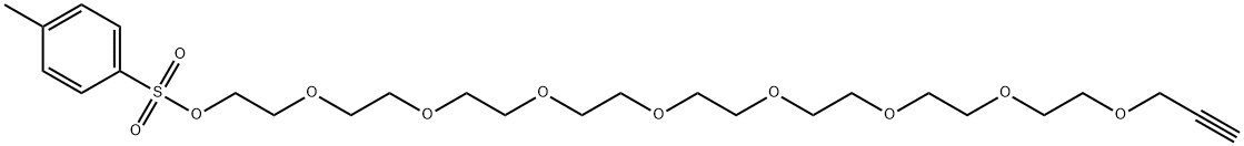 丙炔-九聚乙二醇-对甲苯磺酸酯 结构式