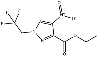 ethyl 4-nitro-1-(2,2,2-trifluoroethyl)-1H-pyrazole-3-carboxylate 结构式