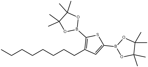 1,3,2-Dioxaborolane, 2,2'-(3-octyl-2,5-thiophenediyl)bis[4,4,5,5-tetramethyl- 结构式