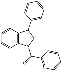 Methanone, (2,3-dihydro-3-phenyl-1H-indol-1-yl)-2-pyridinyl- 结构式