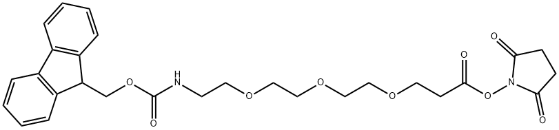 FMOC酰胺-三聚乙二醇-NHS酯 结构式