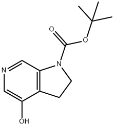 1H-Pyrrolo[2,3-c]pyridine-1-carboxylic acid, 2,3-dihydro-4-hydroxy-, 1,1-dimethylethyl ester 结构式