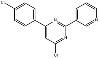 4-氯-6-(4-氯苯基)-2-(3-吡啶基)嘧啶 结构式