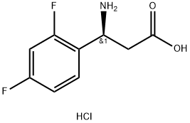 (3S)-3-amino-3-(2,4-difluorophenyl)propanoic acid hydrochloride 结构式