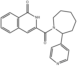 3-(2-(吡啶-4-基)氮杂环庚烷-1-羰基)异喹啉-1(2H)-酮 结构式