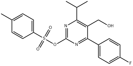 5-Pyrimidinemethanol, 4-(4-fluorophenyl)-6-(1-methylethyl)-2-[[(4-methylphenyl)sulfonyl]oxy]- 结构式