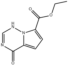 Pyrrolo[2,1-f][1,2,4]triazine-7-carboxylic acid, 1,4-dihydro-4-oxo-, ethyl ester 结构式