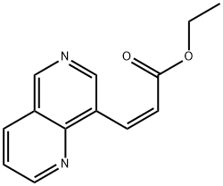 3- [1,6]萘啶-8-丙烯酸乙酯 结构式