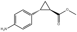(1R,2R)-2-(4-氨基苯基)环丙烷-1-羧酸甲酯 结构式