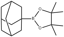 2-(金刚烷-1-基)-4,4,5,5-四甲基-1,3,2-二氧杂硼杂环戊烷 结构式