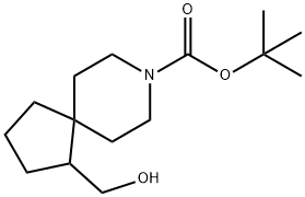 1-(羟甲基)-8-氮杂螺[4.5]癸烷-8-羧酸叔丁酯 结构式