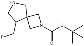 tert-butyl 5-(fluoromethyl)-2,7-diazaspiro[3.4]octane-2-carboxylate 结构式