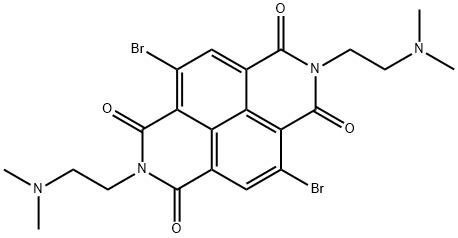 N,N'-di-(N,N-dimethylethyl)-2,6-dibromonaphthalene-1,4,5,8-tetracarboxylic acid bisimide 结构式