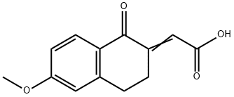 2-(6-甲氧基-1-氧代-3,4-二氢萘-2(1H)-亚基)乙酸 结构式