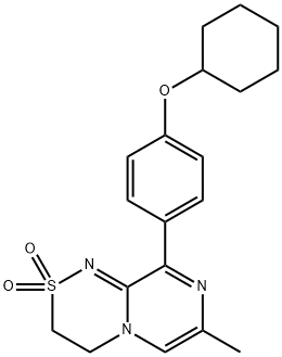 9-(4-(环己氧基)苯基)-7-甲基-3,4-二氢吡嗪[2,1-C][1,2,4]噻二嗪-2,2-二氧化物 结构式