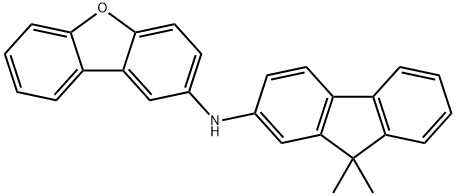 N-(9,9-dimethyl-9H-fluoren-2-yl)dibenzo[b,d]furan-2-amine 结构式