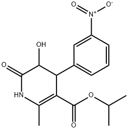 Isopropyl 5-Hydroxy-2-methyl-4-(3-nitrophenyl)-6-oxo-1,4,5,6-tetrahydropyridine-3-carboxylate 结构式