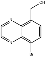 (8-溴-5-喹喔啉基)甲醇 结构式