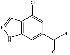 4-羟基-1H-吲唑-6-羧酸 结构式