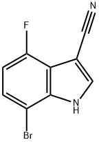 1H-Indole-3-carbonitrile, 7-bromo-4-fluoro- 结构式