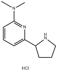 N,N-Dimethyl-6-(pyrrolidin-2-yl)pyridin-2-amine dihydrochloride 结构式