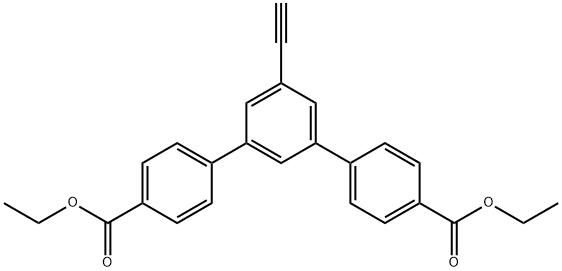 diethyl 5'-ethynyl-[1,1':3',1''-terphenyl]-4,4''-dicarboxylate 结构式