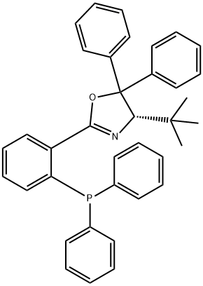 (S)-4-(叔丁基)-2-(2-(二苯基膦基)苯基)-5,5-二苯基-4,5-二氢恶唑 结构式