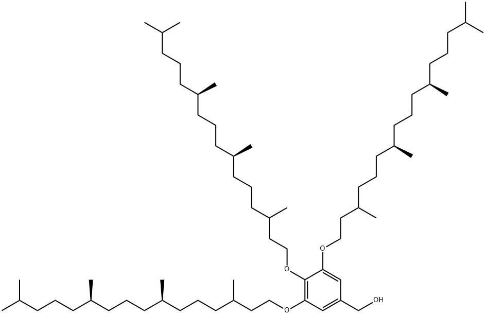3, 4, 5-tri (2, 3-dihydrophytyloxy) benzyl alcohol 结构式