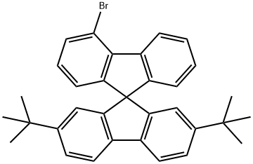 4'-Bromo-2,7-di-tert-butyl-9,9'-spirobi[fluorene] 结构式