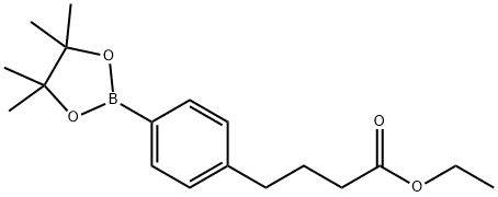 4-(3-乙氧羰基丙基)苯硼酸频哪醇酯 结构式