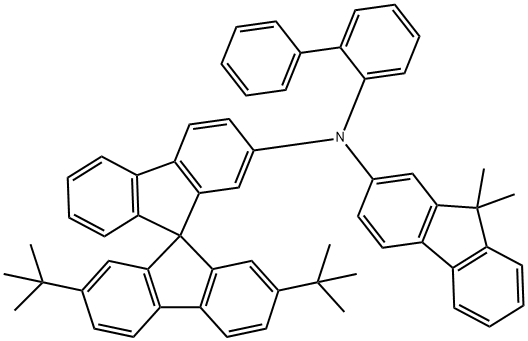 N-[1,1′-BIPHENYL]-2-YL-2′,7′-BIS(1,1-DIMETHYLETHYL)-N-(9,9-DIMETHYL-9H-FLUOREN-2-YL)-9,9′-SPIROBI[9H 结构式