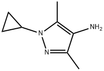 1-环丙基-3,5-二甲基-1H-吡唑-4-胺 结构式