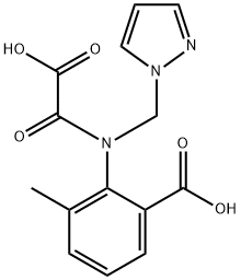 Benzoic acid, 2-[(carboxycarbonyl)(1H-pyrazol-1-ylmethyl)amino]-3-methyl- 结构式