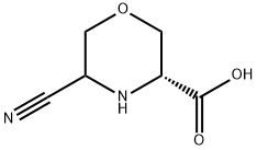 3-Morpholinecarboxylic acid, 5-cyano-,(3R)- 结构式