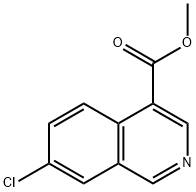 7-氯异喹啉-4-羧酸甲酯 结构式