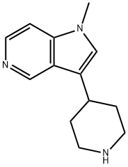 1H-Pyrrolo[3,2-c]pyridine, 1-methyl-3-(4-piperidinyl)- 结构式