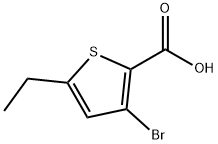 3-溴-5-乙基噻吩-2-羧酸 结构式