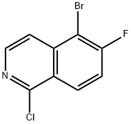 5-溴-1-氯-6-氟异喹啉 结构式