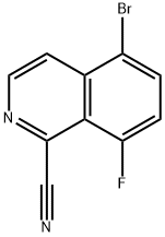 5-Bromo-8-fluoro-isoquinoline-1-carbonitrile 结构式