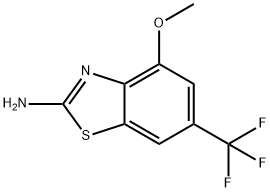 4-methoxy-6-(trifluoromethyl)-1,3-benzothiazol-2-amine 结构式