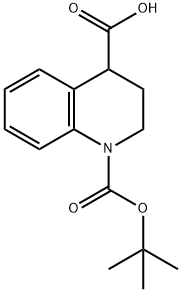 1-(叔丁氧基羰基)-1,2,3,4-四氢喹啉-4-羧酸 结构式