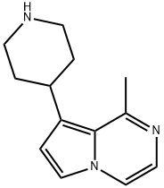 Pyrrolo[1,2-a]pyrazine, 1-methyl-8-(4-piperidinyl)- 结构式