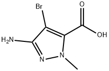 3-氨基-4-溴-1-甲基-1H-吡唑-5-羧酸 结构式