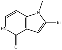 2-溴-1-甲基-1H-吡咯并[3,2-C]吡啶-4(5H)-酮 结构式