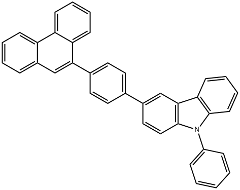 9H-Carbazole, 3-[4-(9-phenanthrenyl)phenyl]-9-phenyl- 结构式